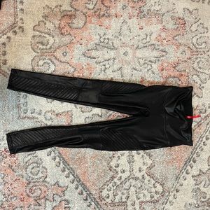 Faux leather spanx leggings